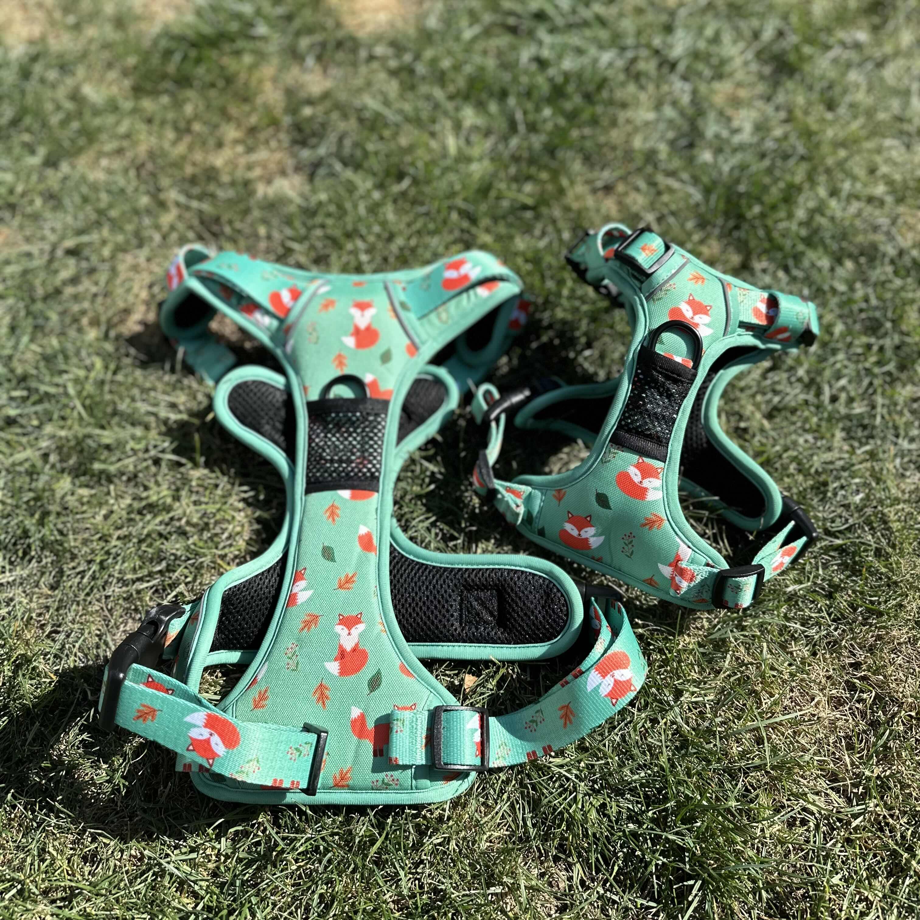 Inquisitive Fox Tuff Stuff dog harness - longer body no pull harness with handle - Pup Chic Boutique