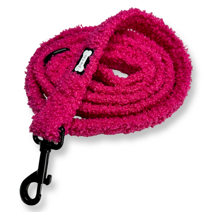 Hot Stuff pink fleece 5ft dog lead - Pup Chic Boutique