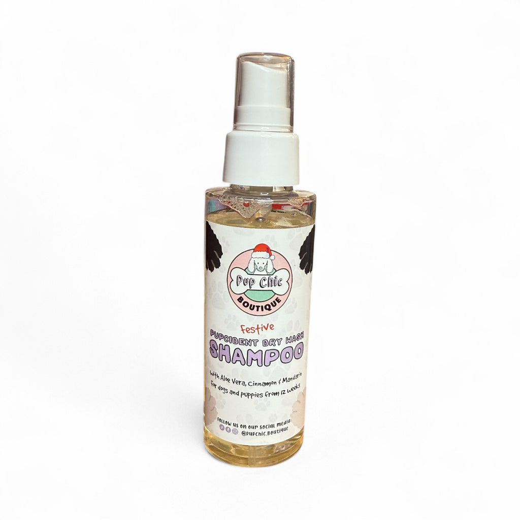 Limited Edition Festive Pupcident Dry Wash Shampoo – Cinnamon & Mandarin with Aloe Vera 🎄