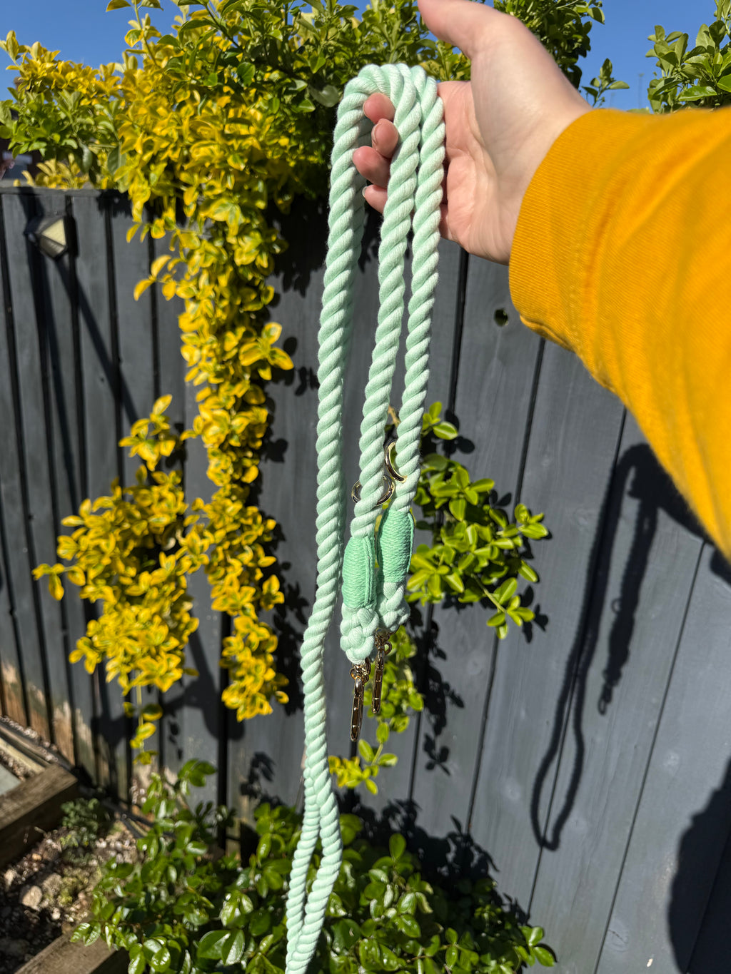 Mint Green Multi-Use 7ft Rope Dog Lead – Bold, Durable & Versatile (Copy)