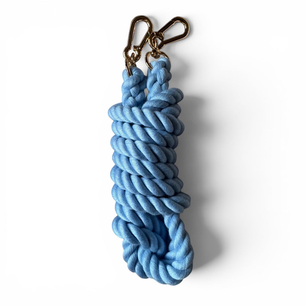Light Blue Multi-Use 7ft Rope Dog Lead – Hands Free Leash & Training Lead