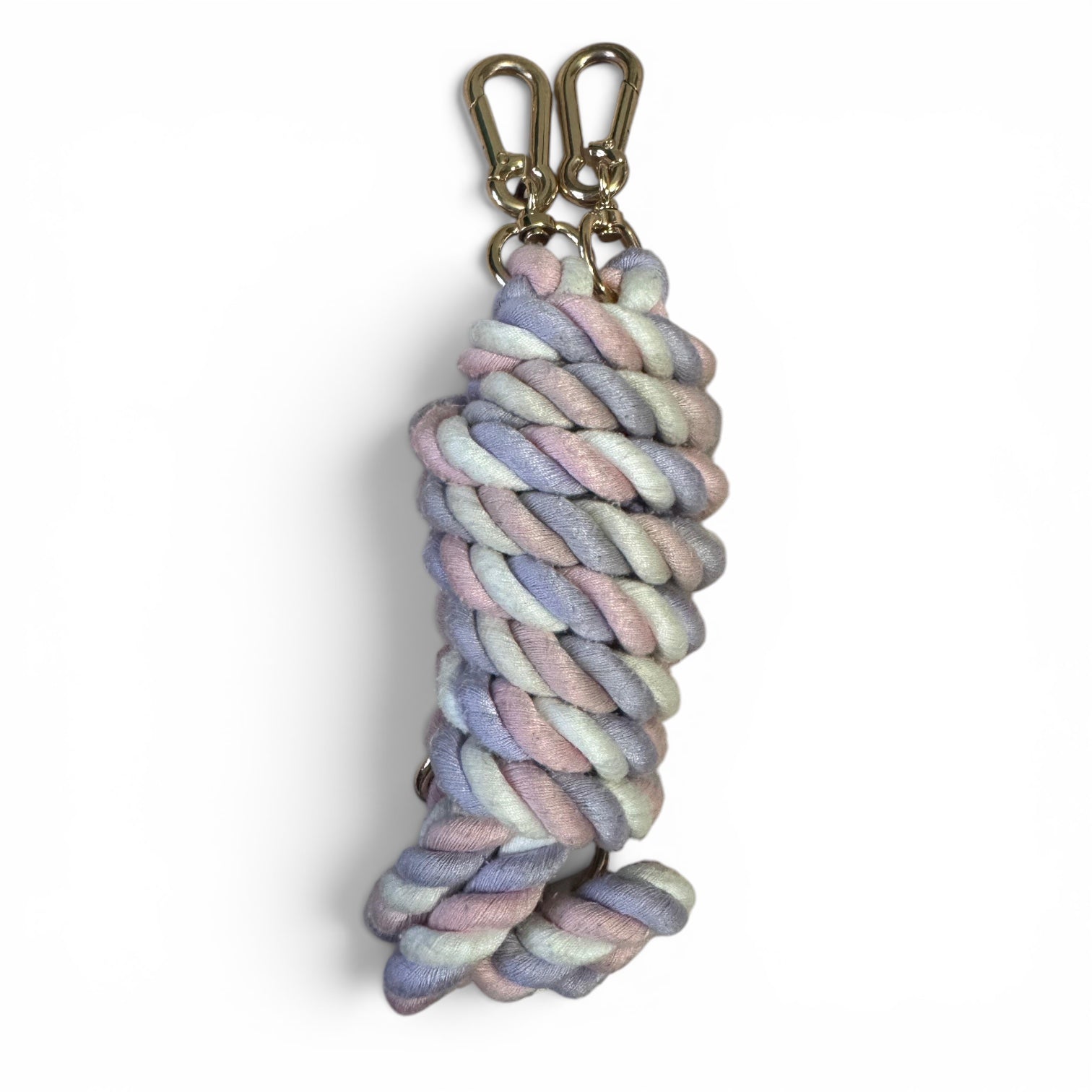 Unicorn (Flumps) Multi-Use 7ft Rope Dog Lead – Soft Lilac, White & Pink Stripes