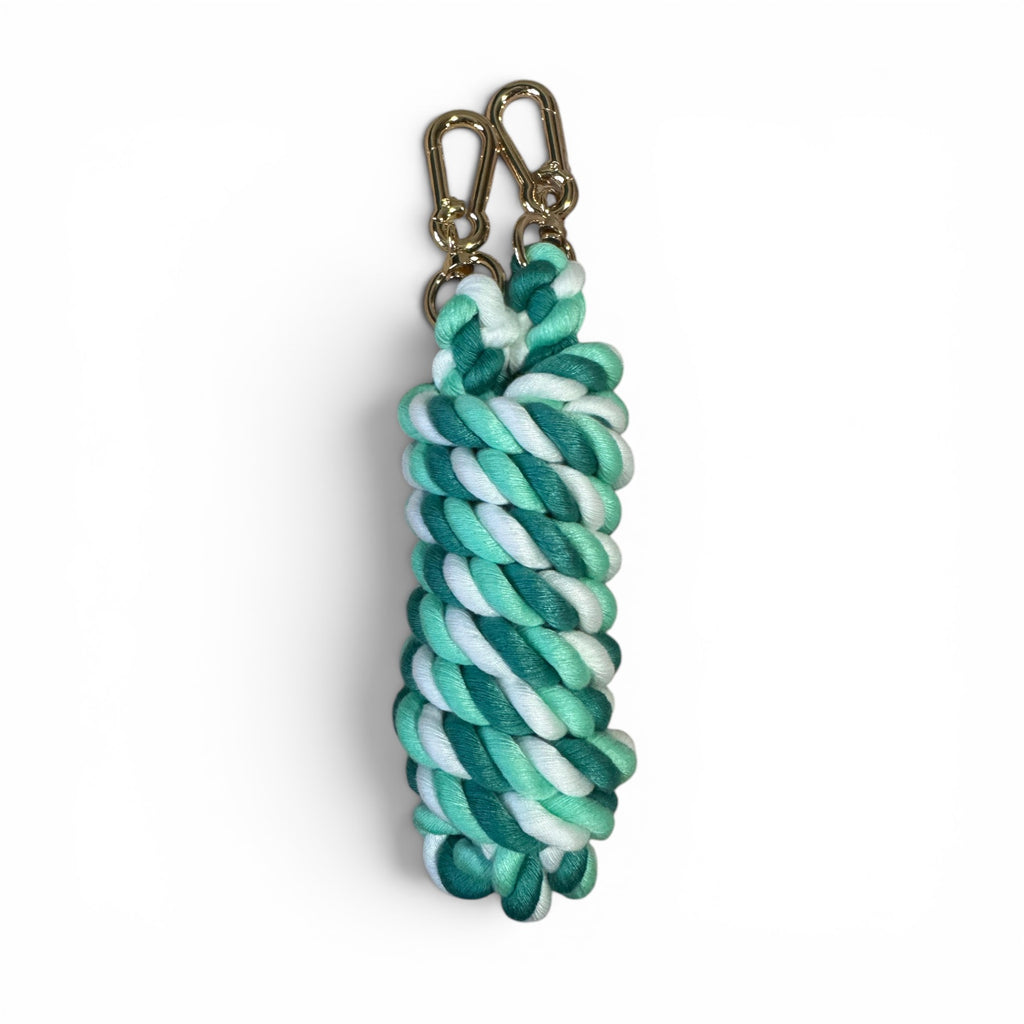 Green Stripe Multi-Use 7ft Rope Dog Lead – Green, Mint Green & White Stripes
