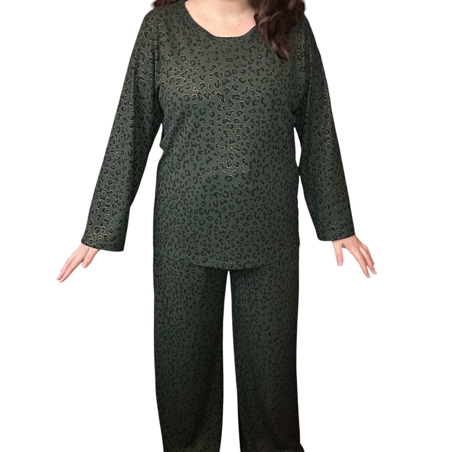 Emerald Green animal print co-ord/ loungewear set - match with your dog