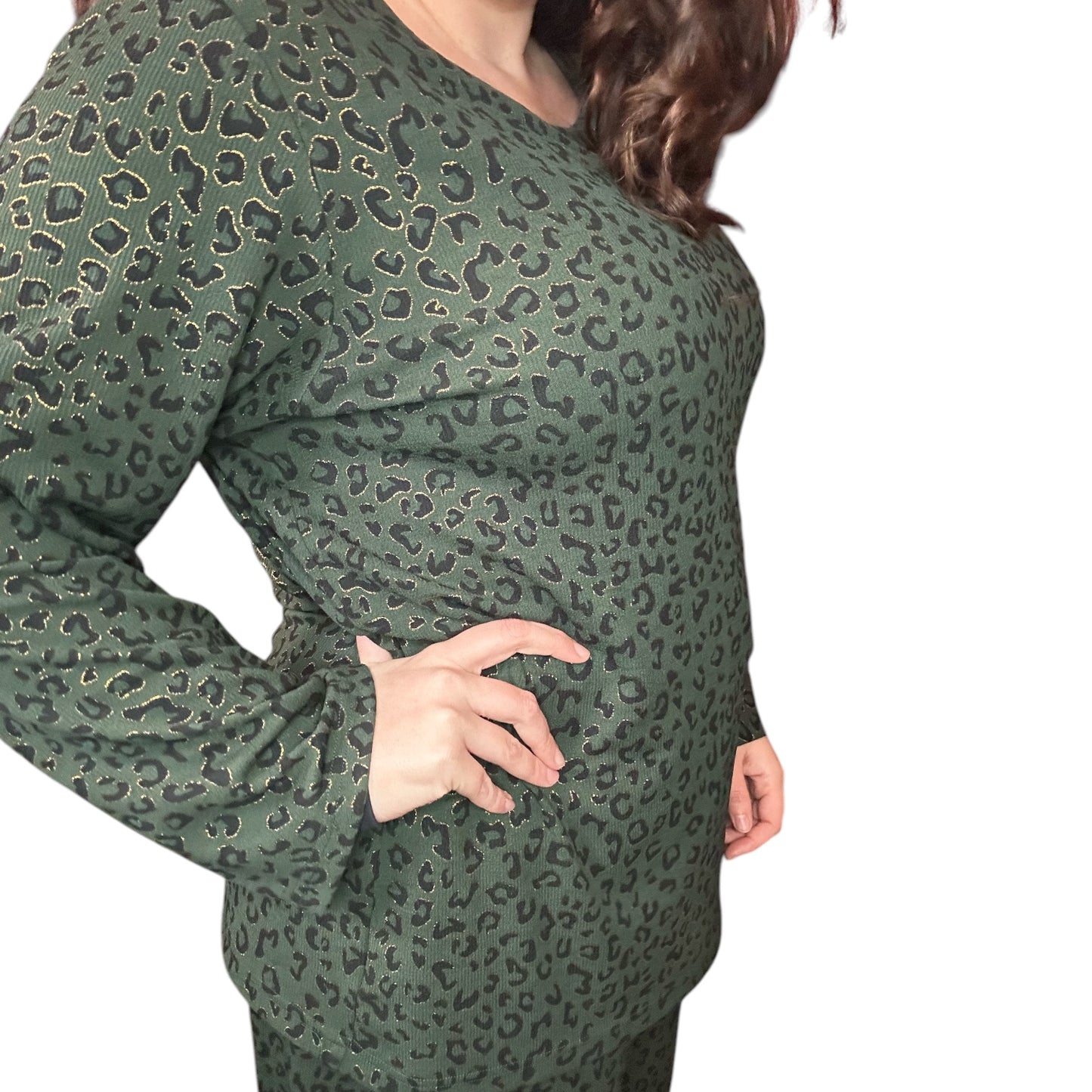 Emerald Green animal print co-ord/ loungewear set - match with your dog