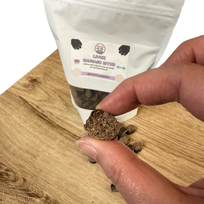 Liver sausage bites - grain free dog treats