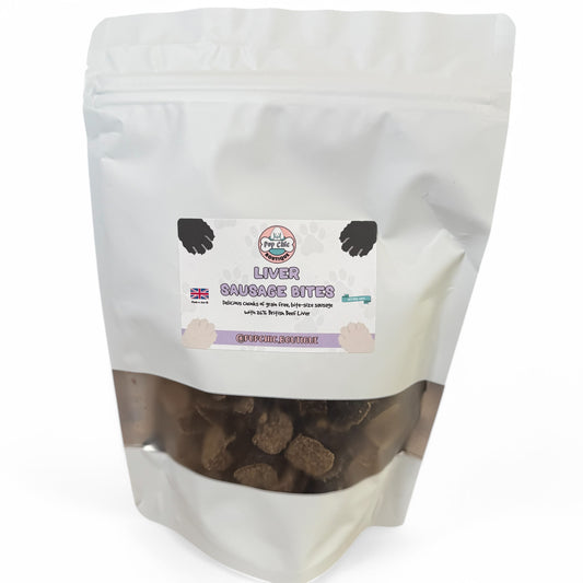 Liver sausage bites - grain free dog treats