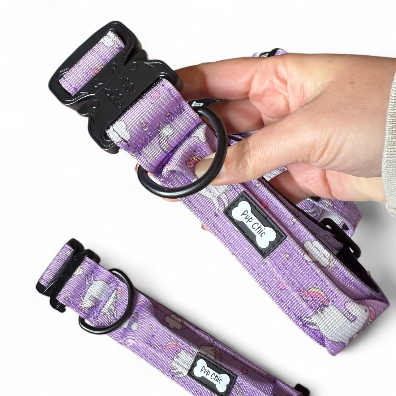 Daydreams and Unicorns Tactical Dog Collar (M–XL) – Heavy-Duty Strength Meets Bold Style