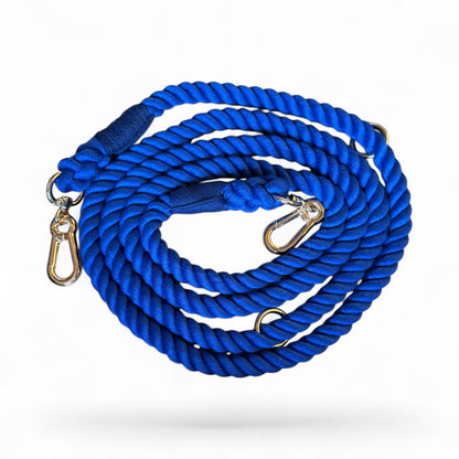 Royal Blue Multi-Use 7ft Rope Dog Lead – Bold, Durable & Versatile