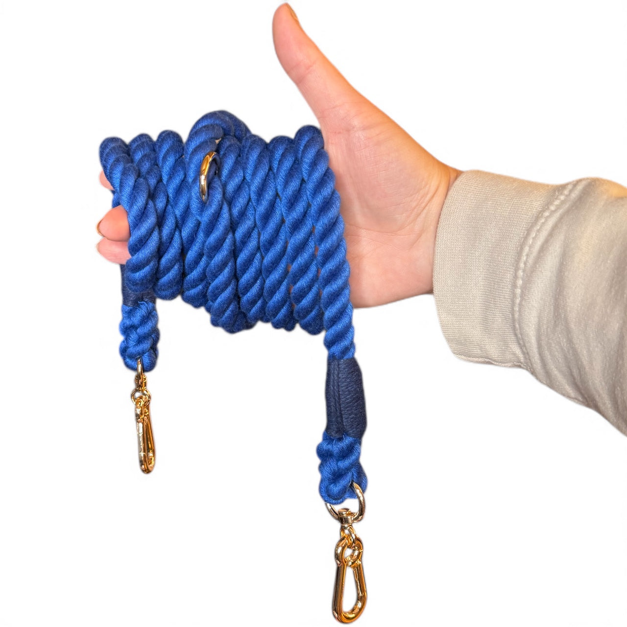 Royal Blue Multi-Use 7ft Rope Dog Lead – Bold, Durable & Versatile