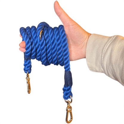 Royal Blue Multi-Use 7ft Rope Dog Lead – Bold, Durable & Versatile