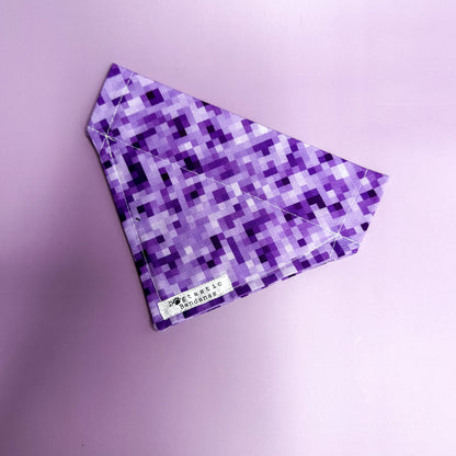 Dog bandanas - purple checkers