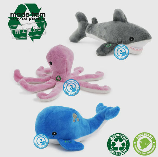 Eco-Friendly Mini Sea Mammal Dog Toys – Made From Recycled Plastic
