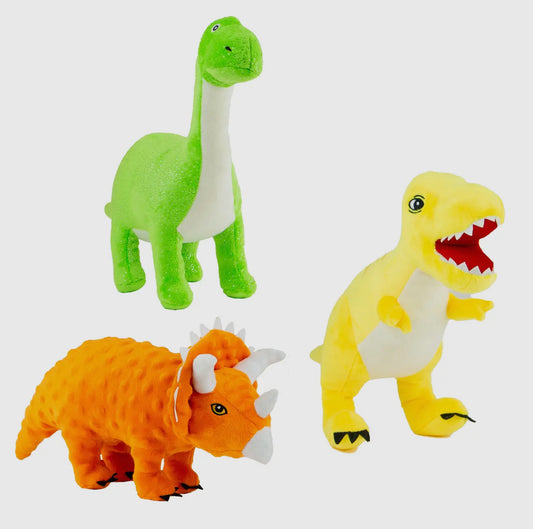 Cuddle Roarsome Dino Plush Dog Toys – Soft Dinosaur Toys for Gentle Play