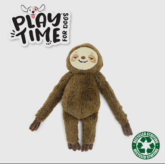Sleepy Sloth Plush Dog Toy – Soft Cuddly Toy with Recycled Filling