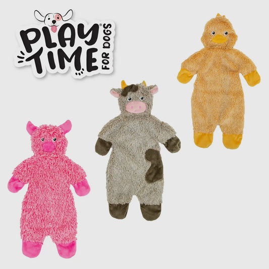 Farmyard Floppets – Silent, Unstuffed Plush Dog Toys for Gentle Play