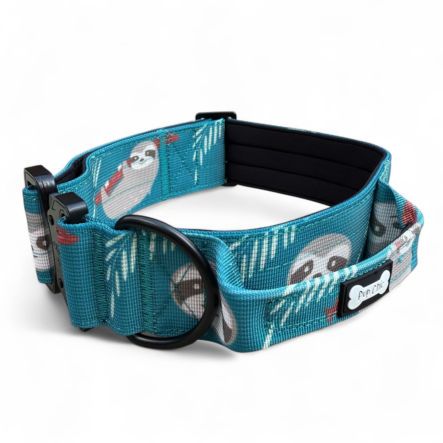 Lazy Sloth Tactical Dog Collar with Handle – Durable & Stylish for Large Dogs
