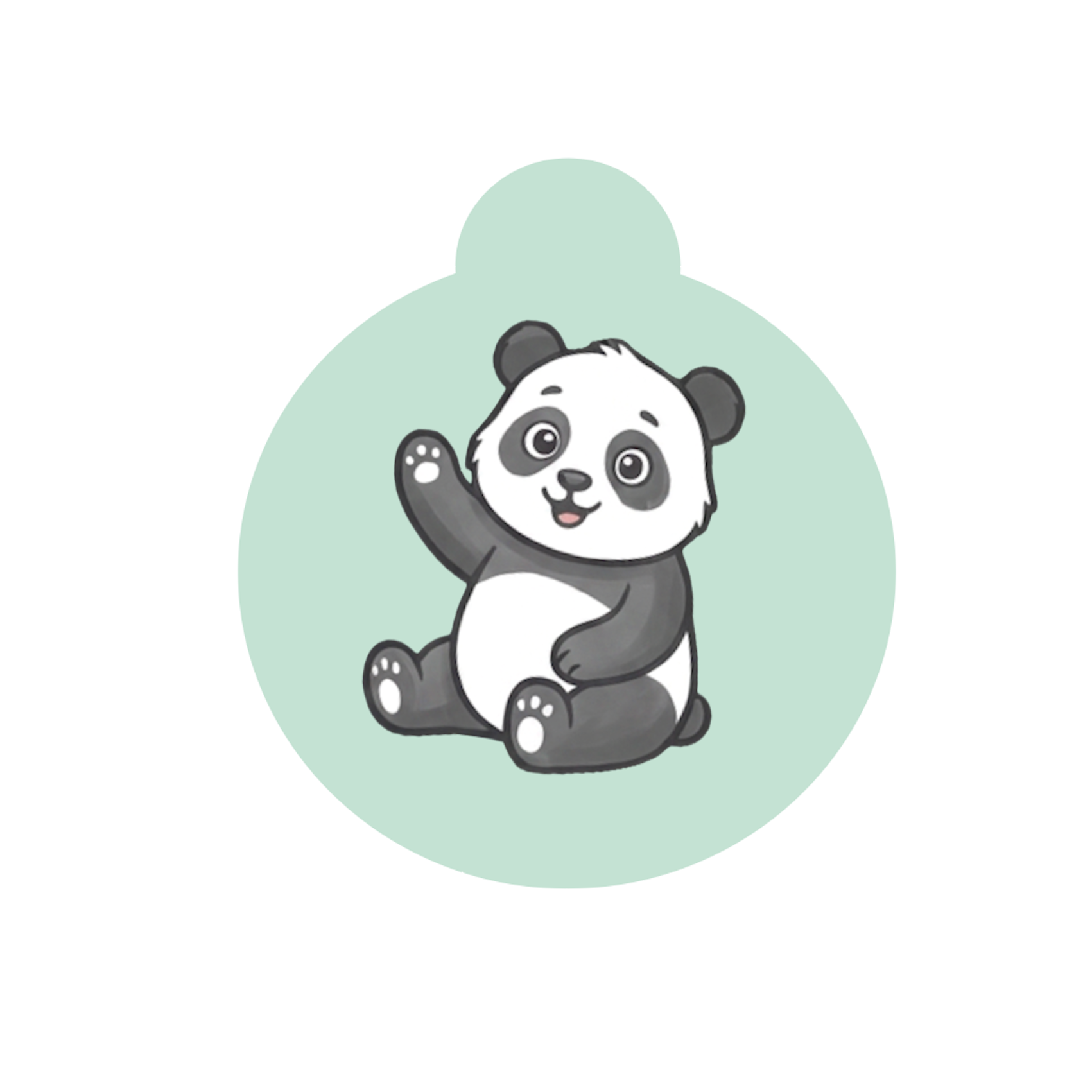 Panda Paradise Dog ID Tag