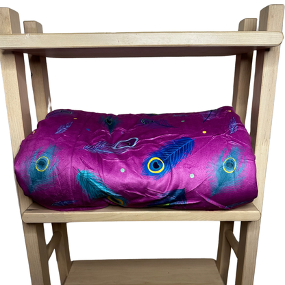 Peacock Power blanket LARGE - fleece dog blanket - Pup Chic Boutique