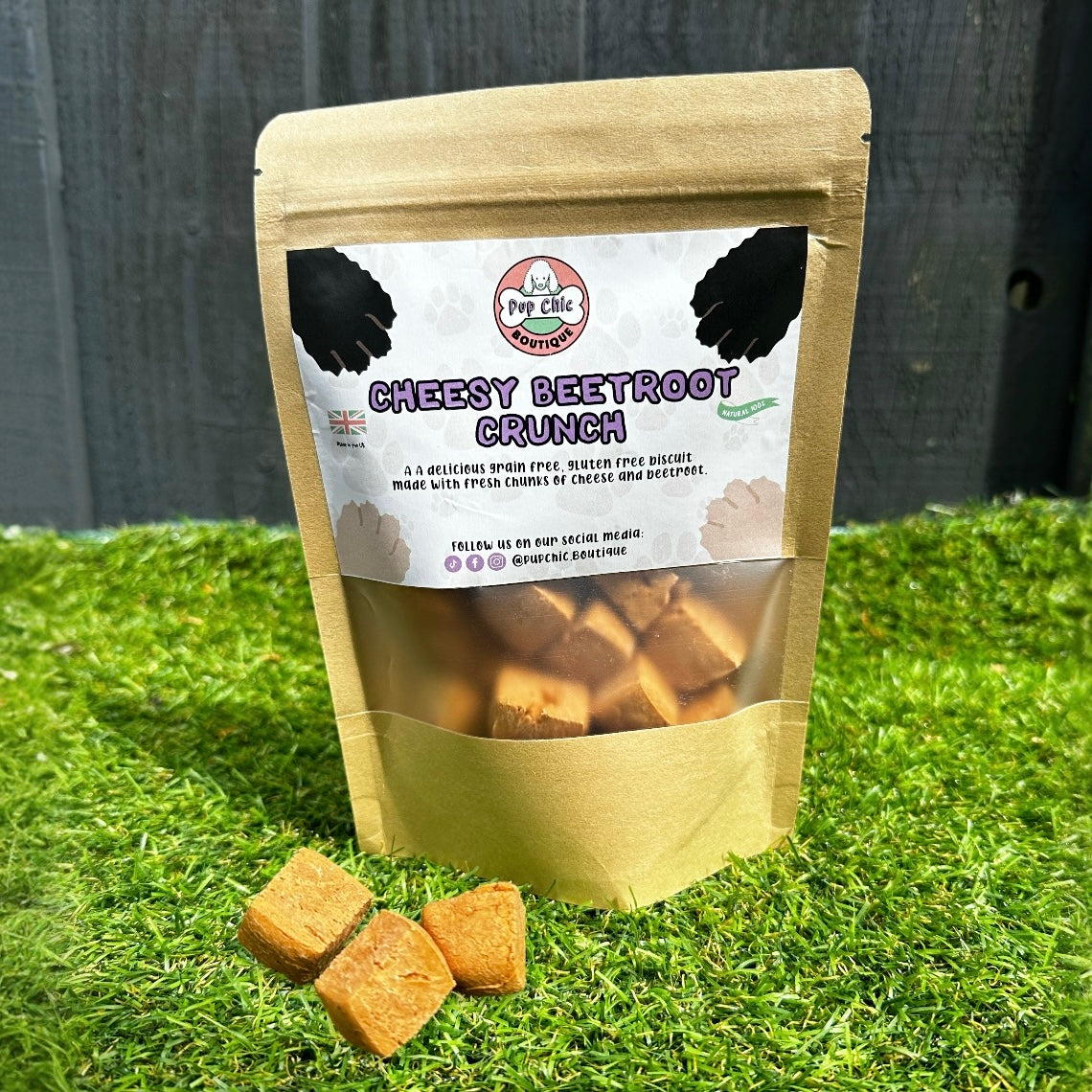 Cheesy Beetroot Crunch dog treats - Pup Chic Boutique