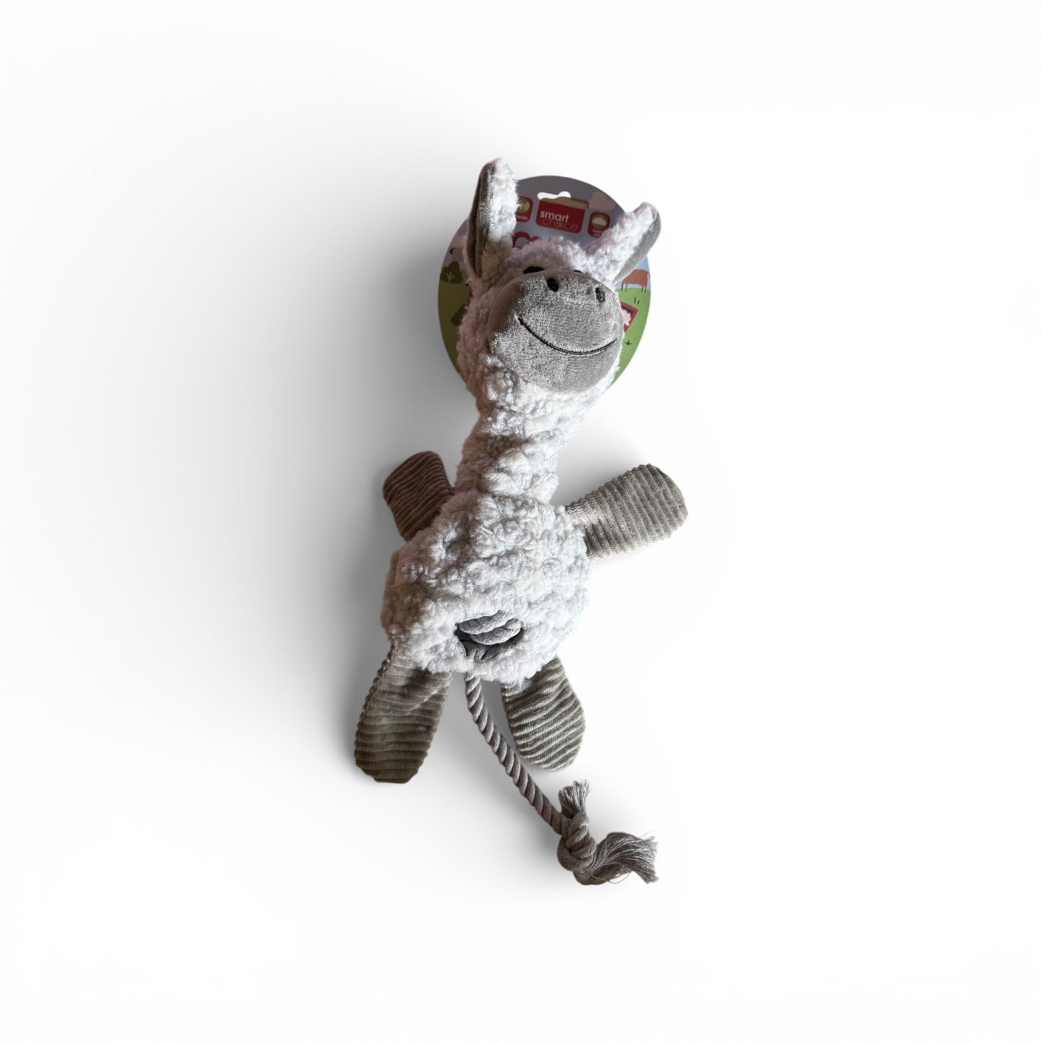 Smart Choice Farm Pals Plush & Rope Dog Toy