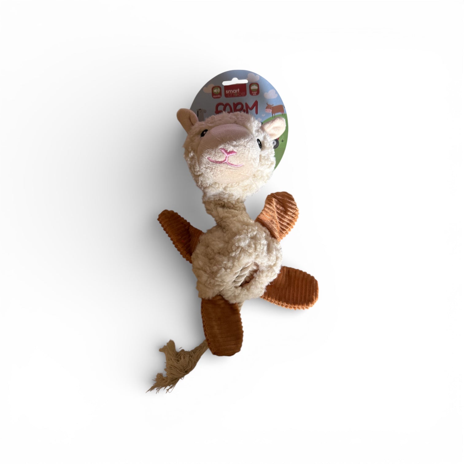 Smart Choice Farm Pals Plush & Rope Dog Toy