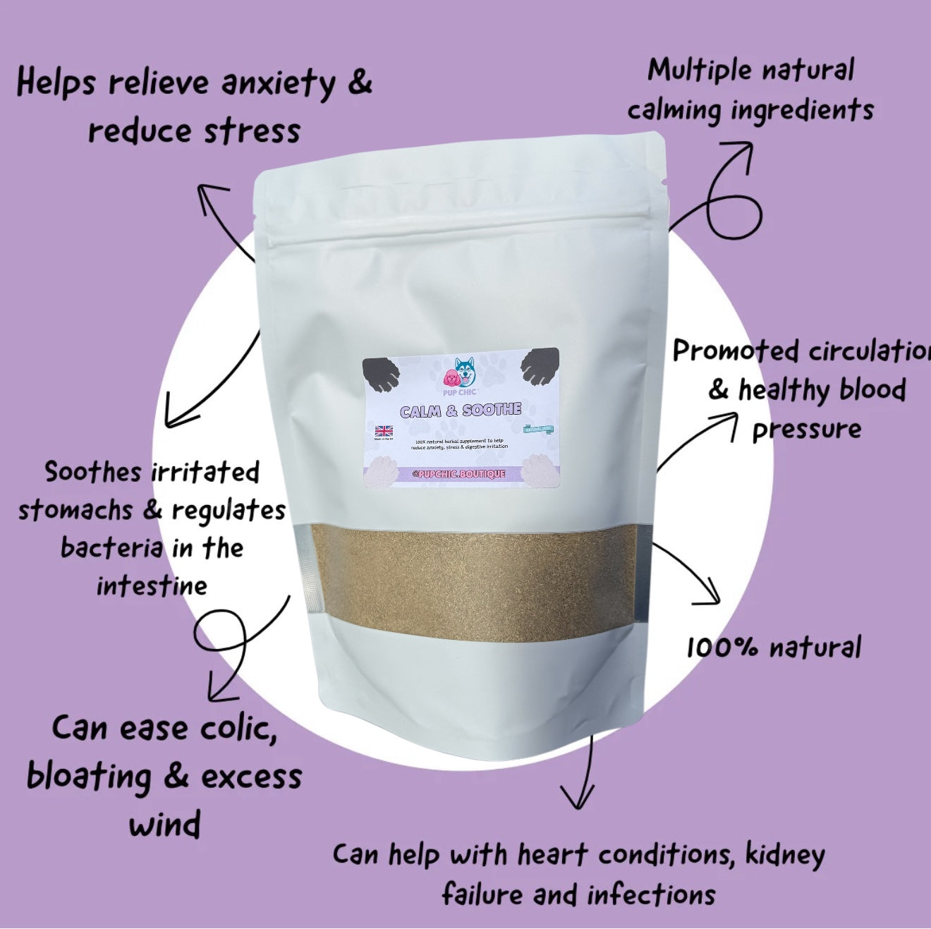 Calm & Soothe Dog Supplement – Natural Support for Relaxation