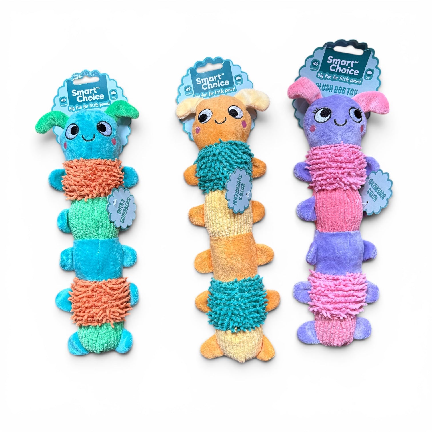 Smart Choice Caterpillar Plush Dog Toy