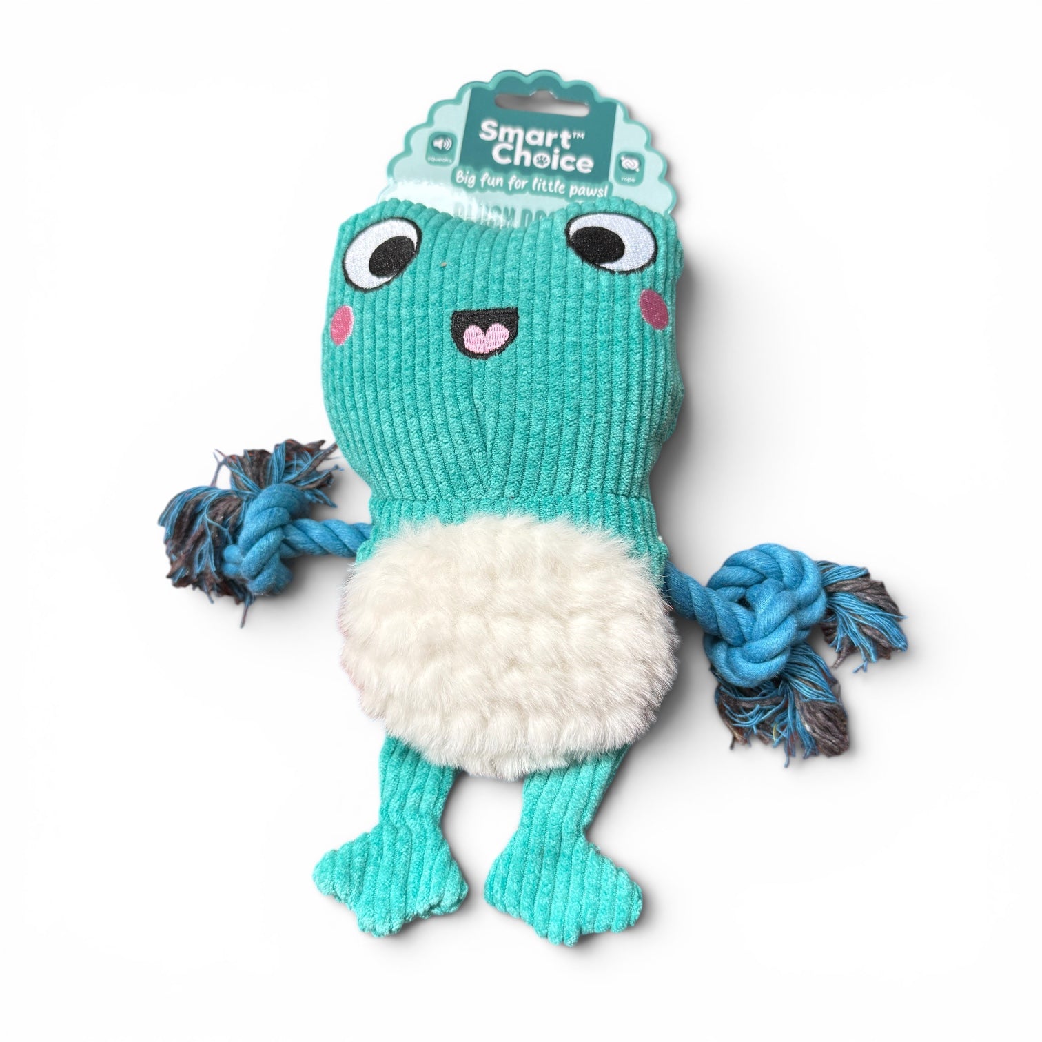 Smart Choice Frog Plush Dog Toy