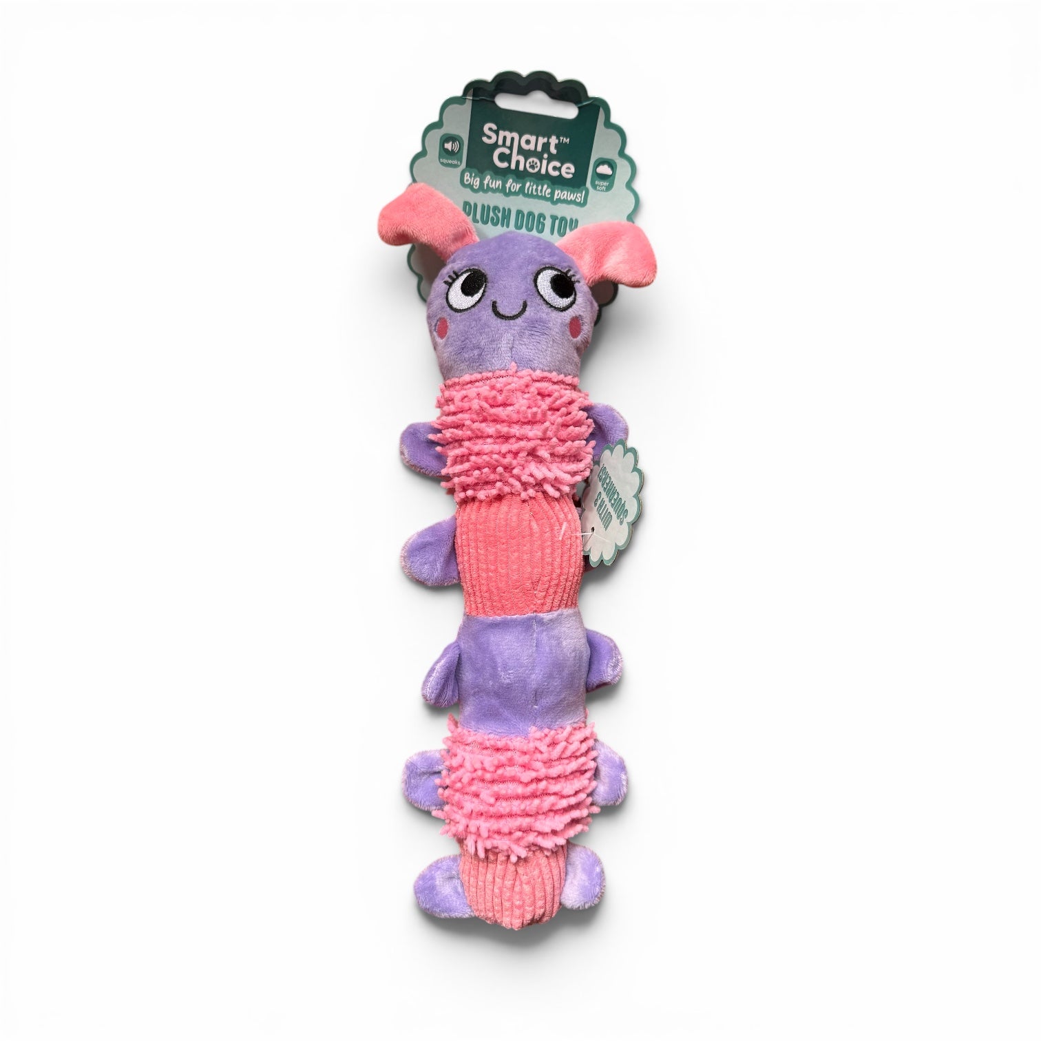 Smart Choice Caterpillar Plush Dog Toy
