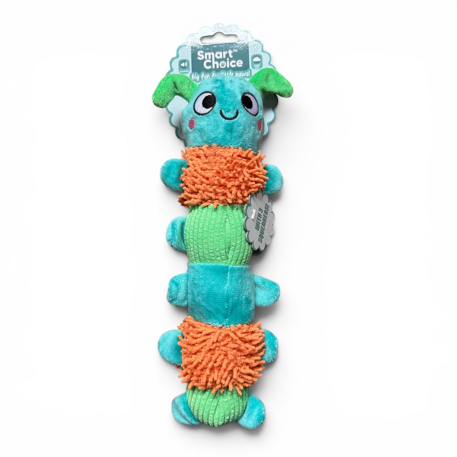 Smart Choice Caterpillar Plush Dog Toy
