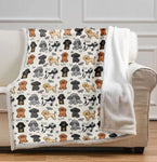 Oodles of Poodles large blanket - fleece dog blanket