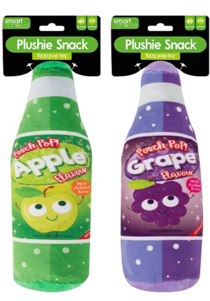 Squeaky Plush Crinkle Drinks Bottle