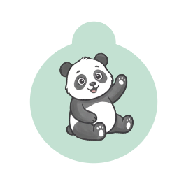 Panda Paradise Dog ID Tag