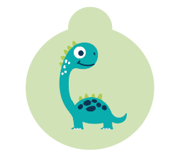 Prehistoric Pup Dog ID Tag