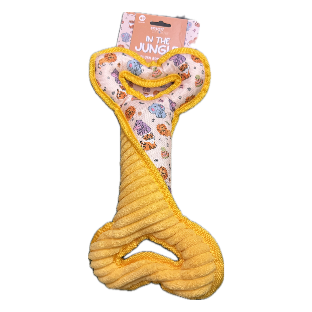 Squeaky Plush Bone Tug Dog Toys (33cm)