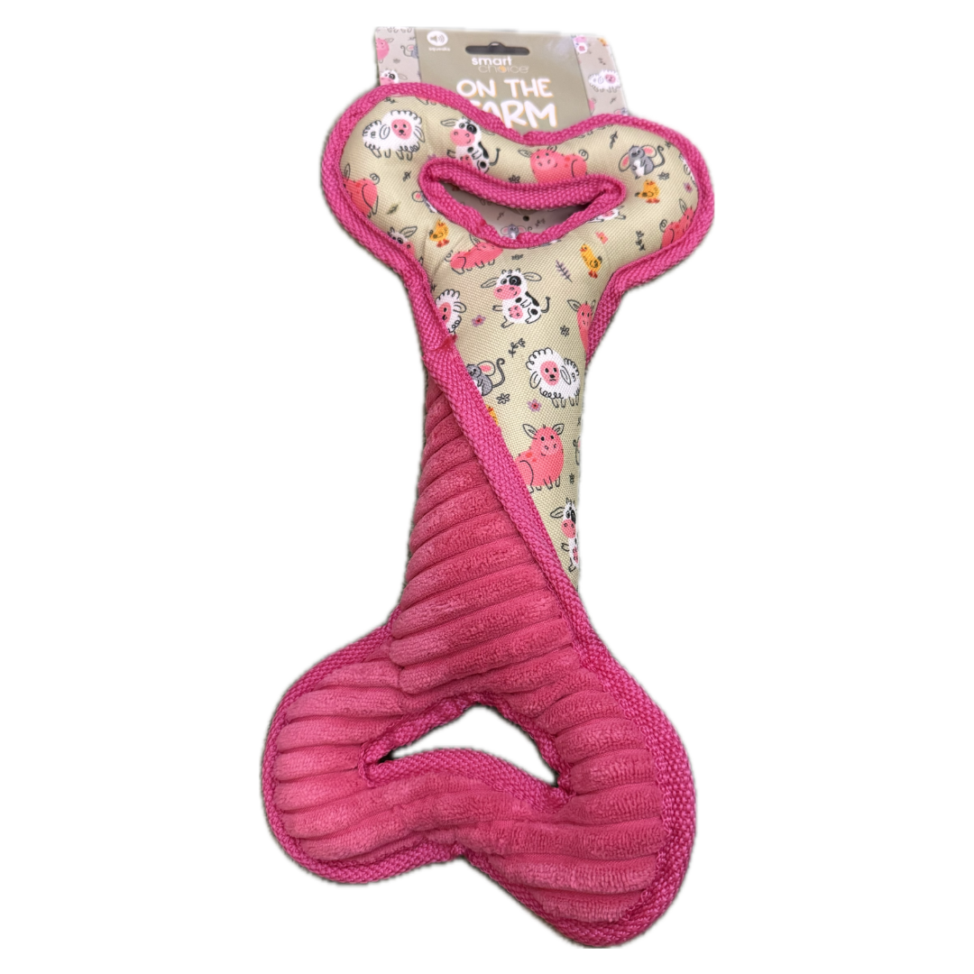 Squeaky Plush Bone Tug Dog Toys (33cm)