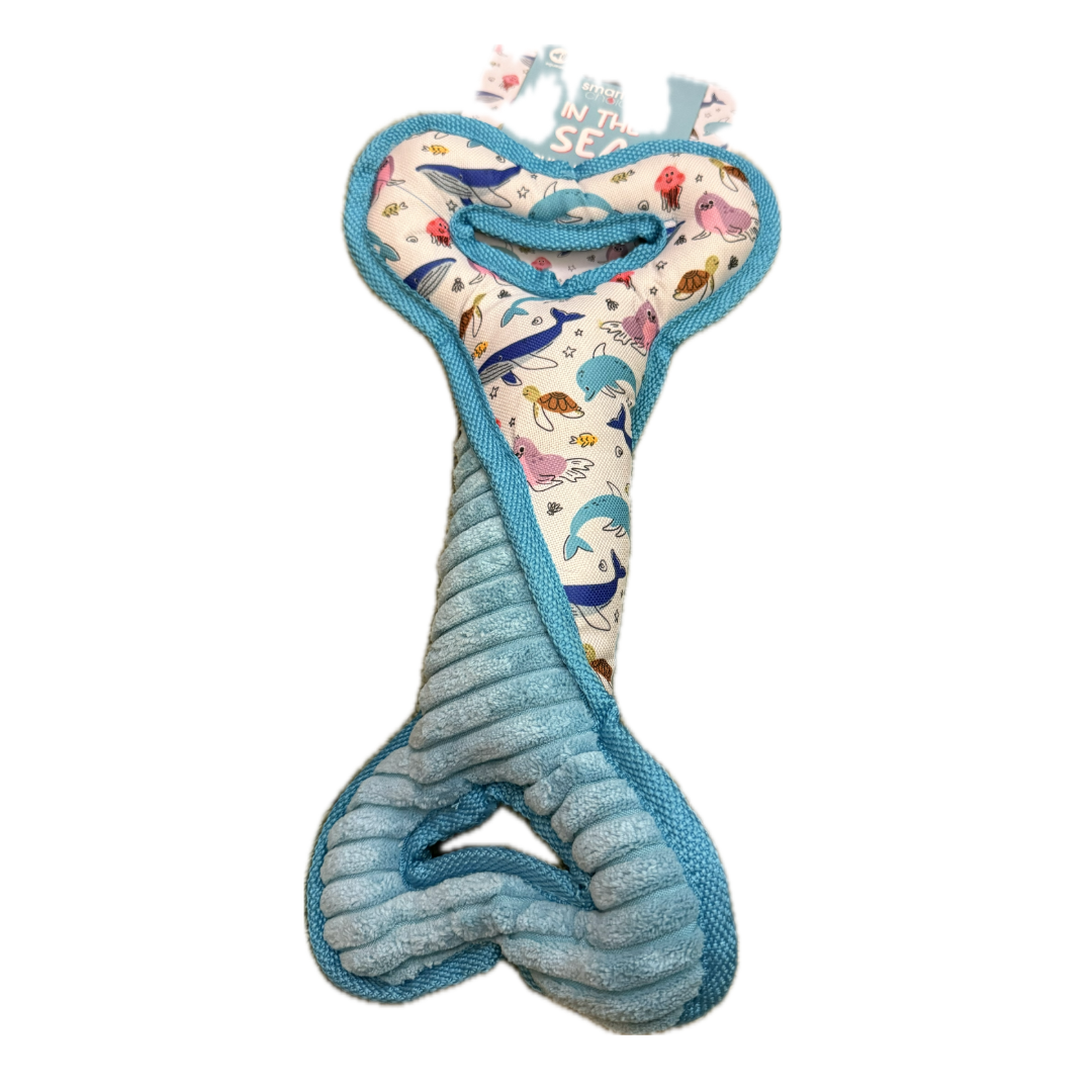 Squeaky Plush Bone Tug Dog Toys (33cm)