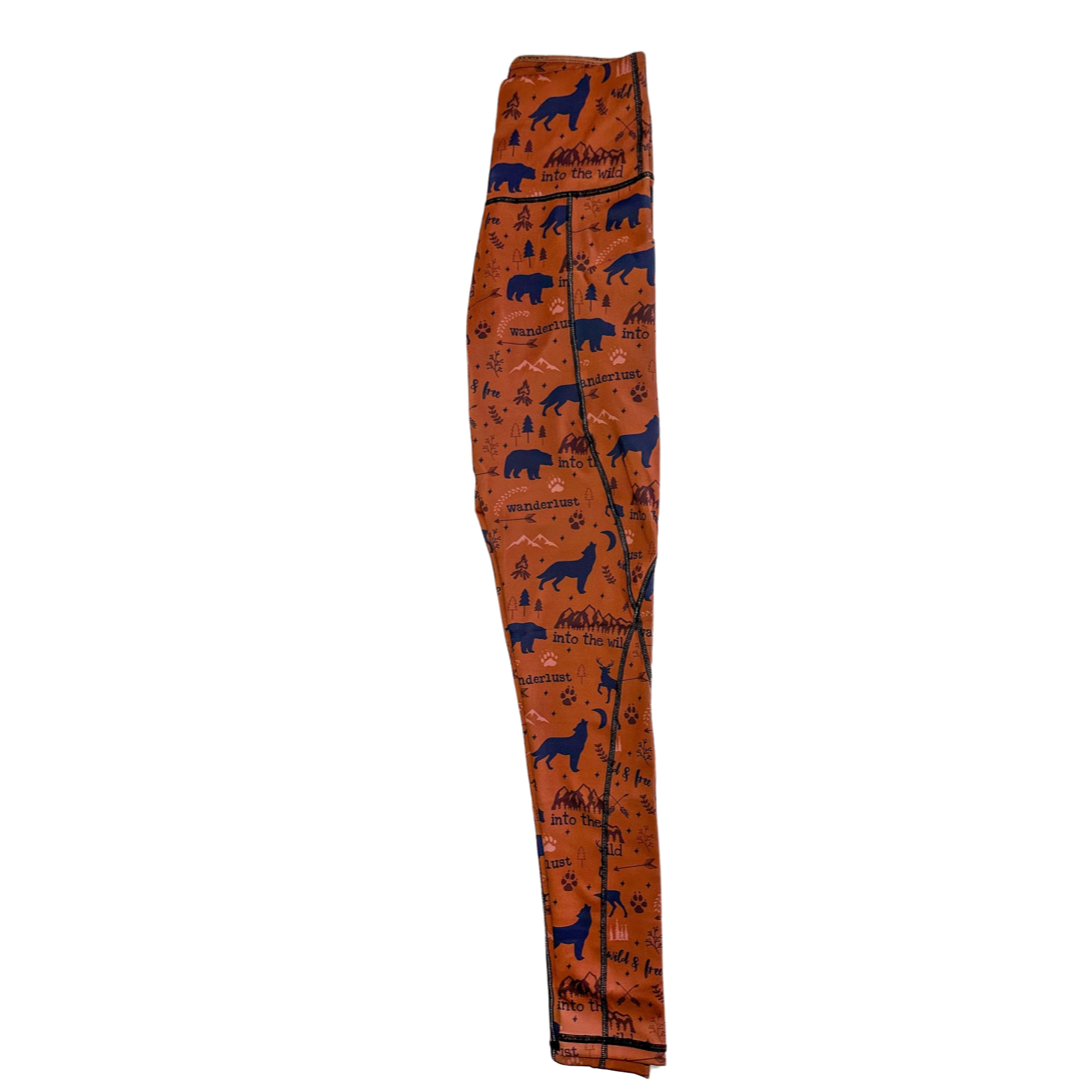 Wanderlust matching leggings - Pup Chic Boutique