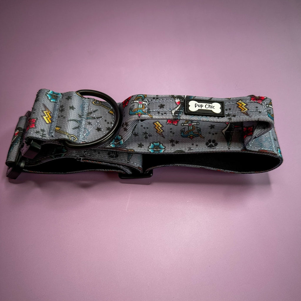 Artful Dogster Tactical Dog Collar with Handle - Pup Chic Boutique