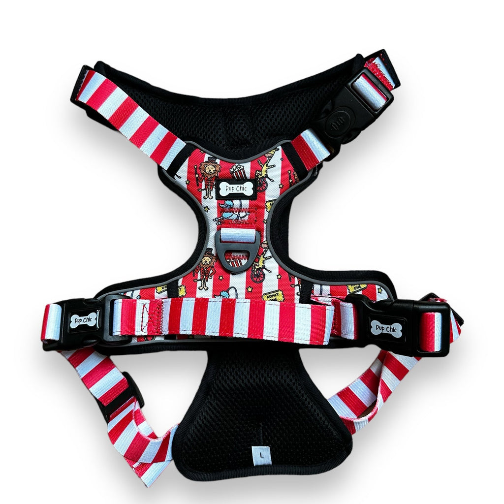 Circus Chic No Pull Tactical Dog Harness – Adjustable; Strong for Big Dogs (L & XL) 🎪🐾 I - Pup Chic Boutique