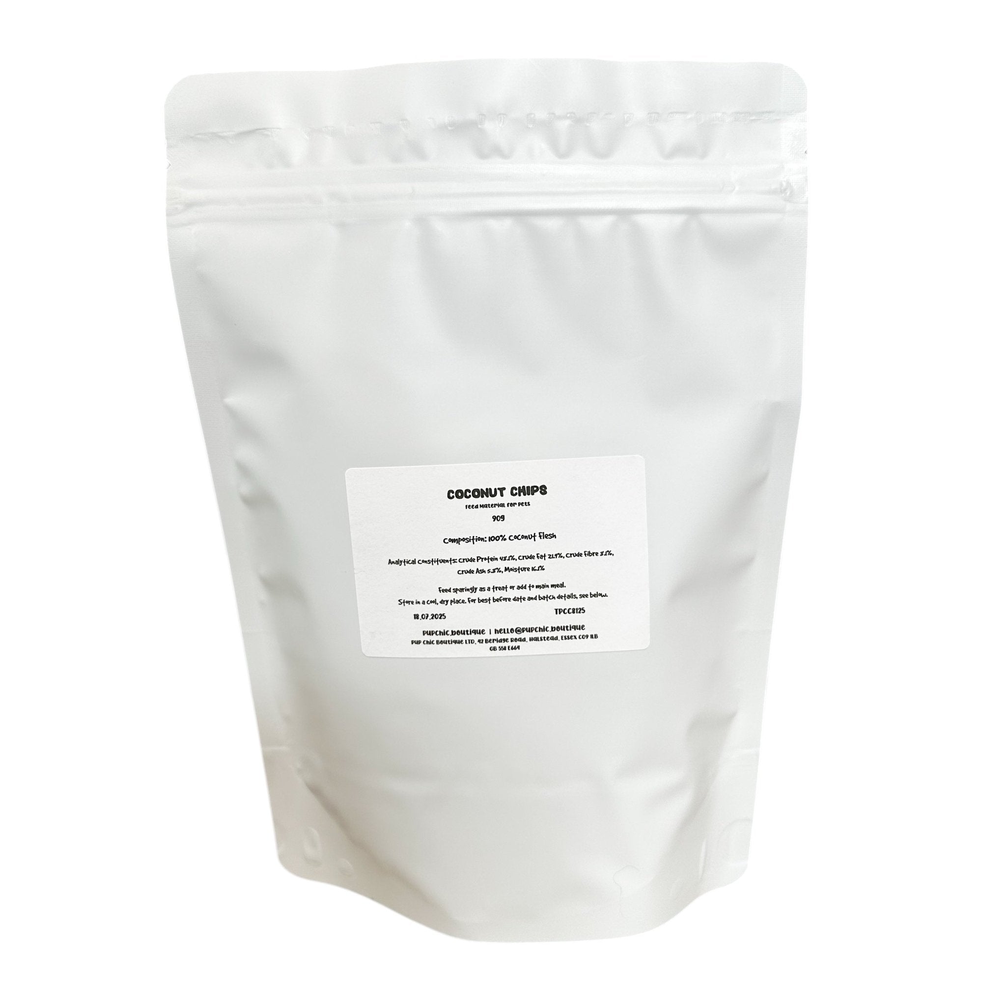 Coconut Chips dog treats - natural wormer - Pup Chic Boutique