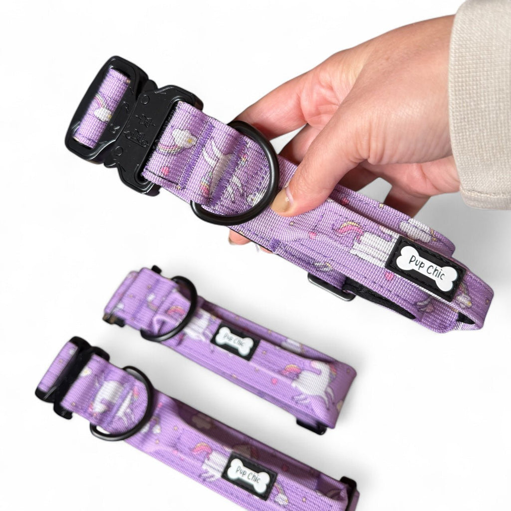 Daydreams and Unicorns Tactical Dog Collar - Pup Chic Boutique