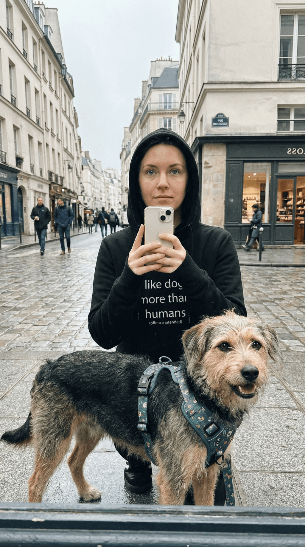 Dogs more than humans (offence intended) Cross Neck Hoodie - Pup Chic Boutique