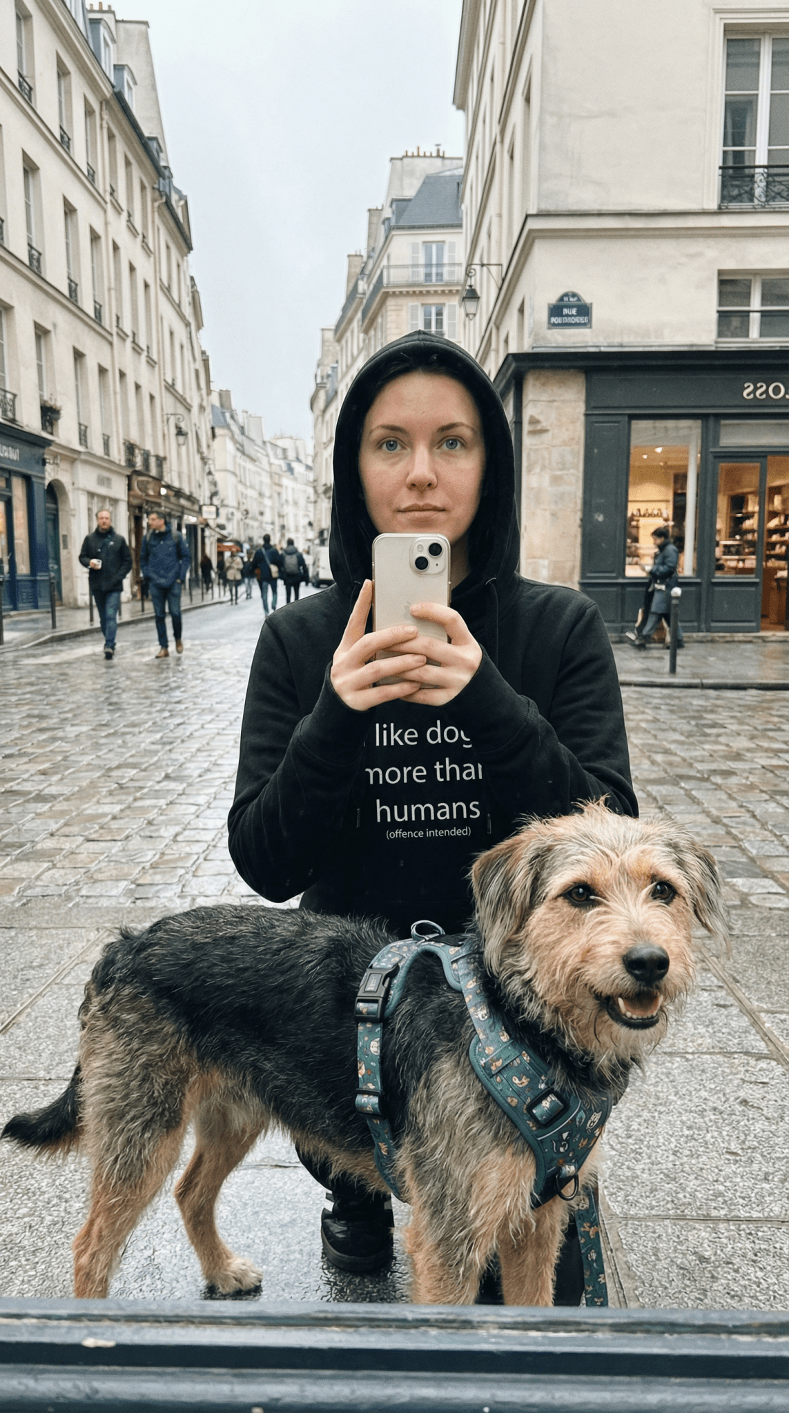 Dogs more than humans (offence intended) Cross Neck Hoodie - Pup Chic Boutique