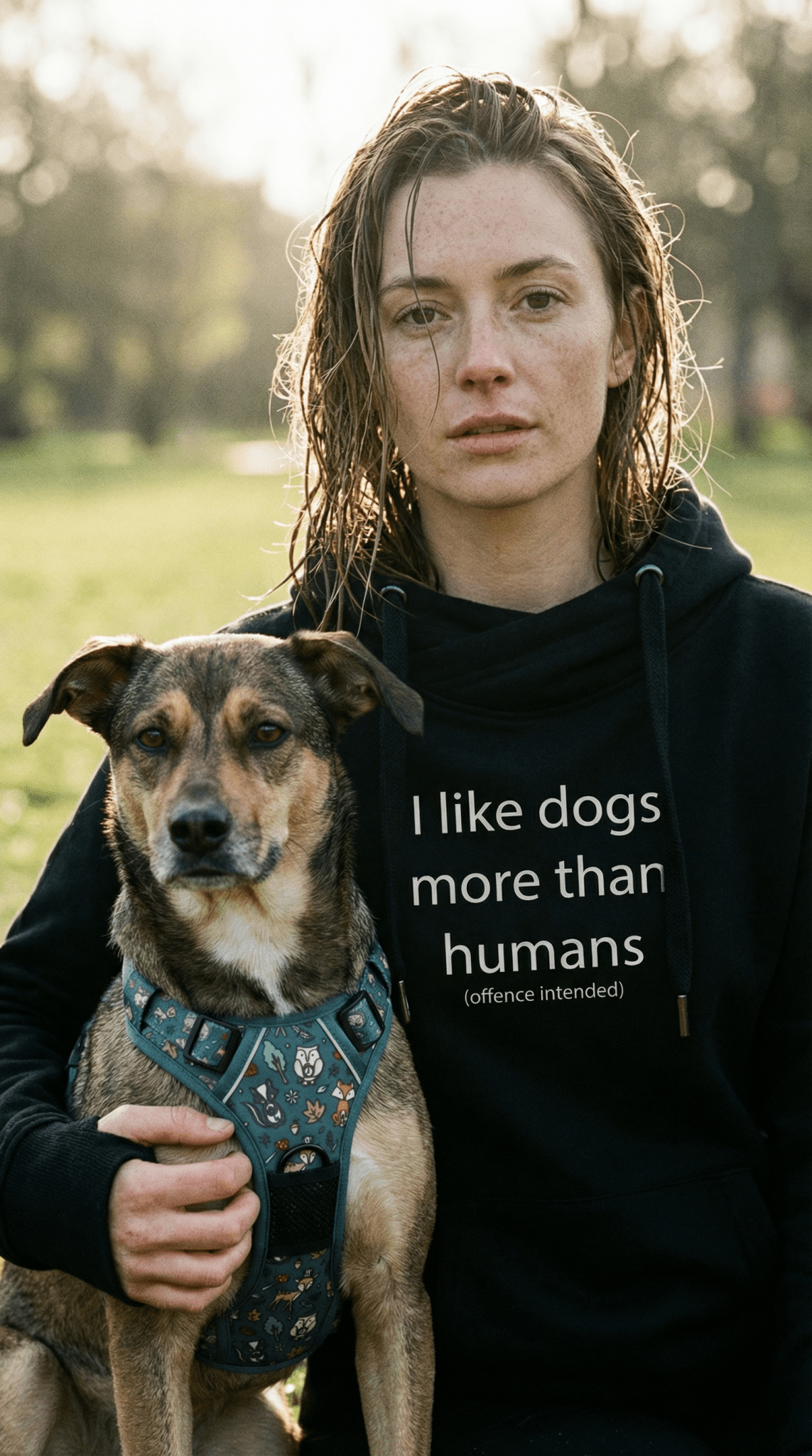 Dogs more than humans (offence intended) Cross Neck Hoodie - Pup Chic Boutique