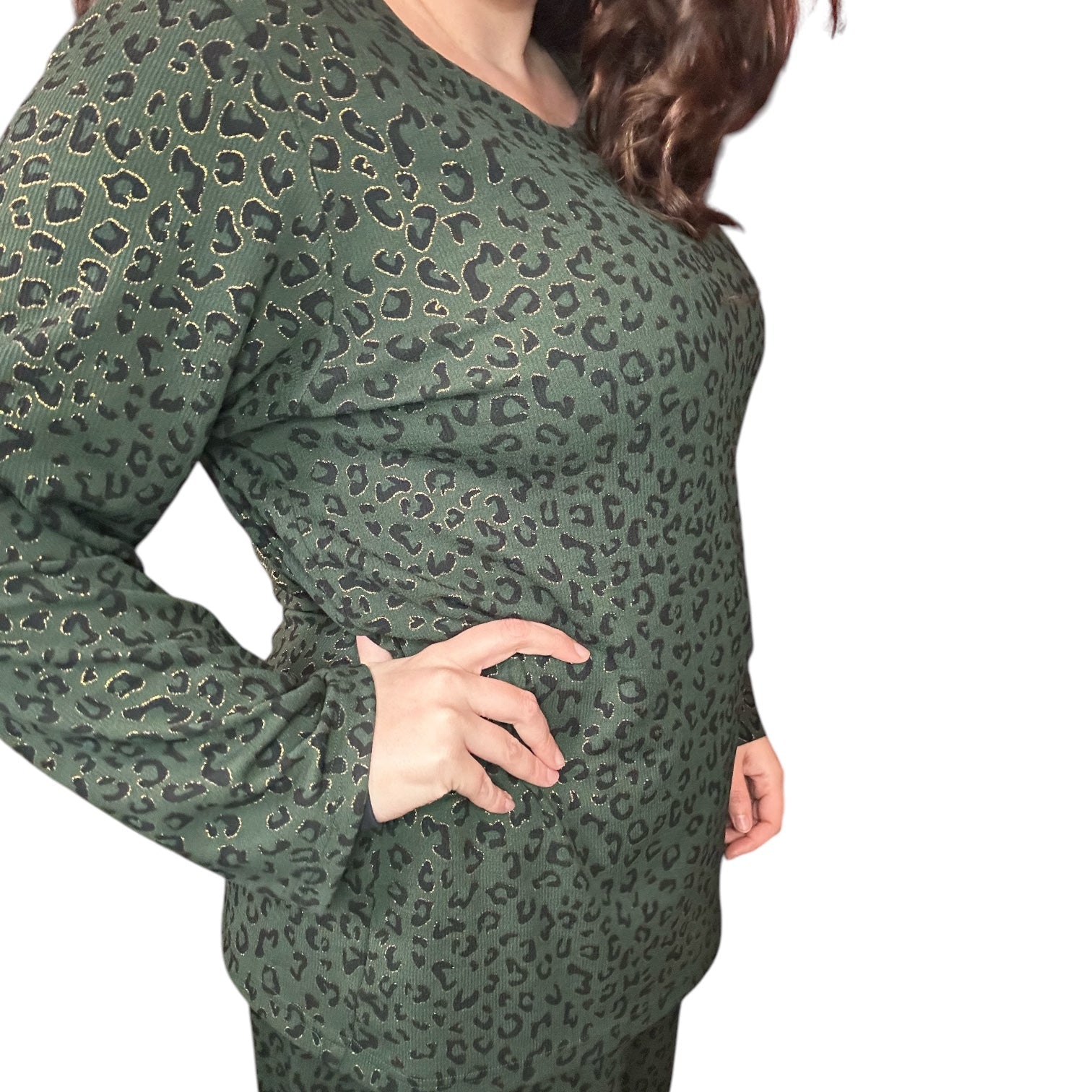 Emerald Green animal print co - ord/ loungewear set - match with your dog - Pup Chic Boutique