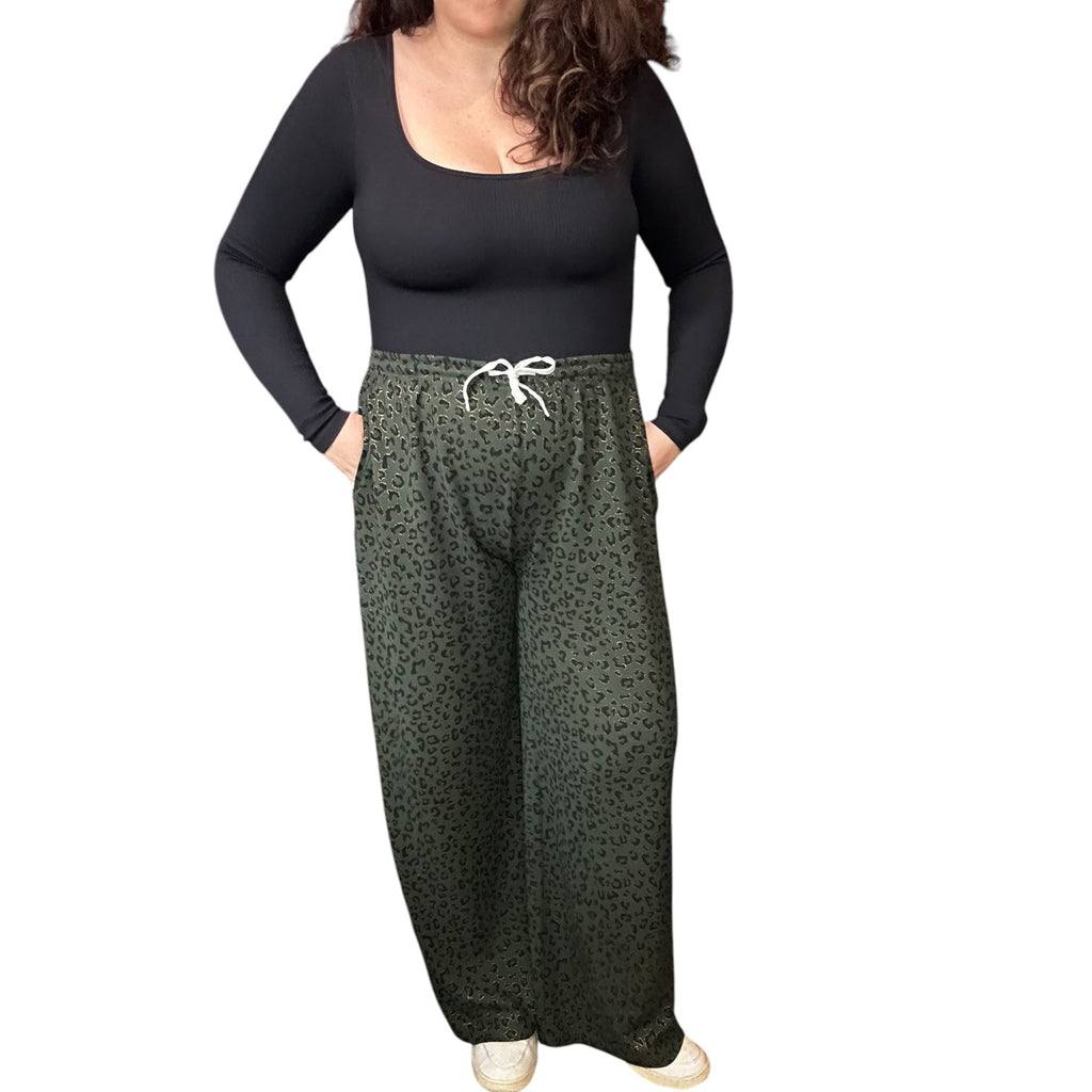 Emerald Green animal print co - ord/ loungewear set - match with your dog - Pup Chic Boutique