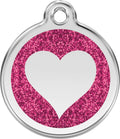 Glitter Heart Dog ID Tag – Personalised Engraved Tag for Pets - Pup Chic Boutique