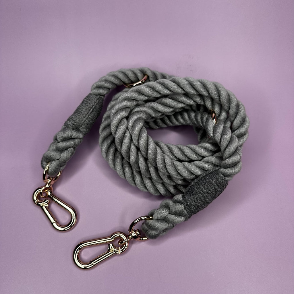 Grey Multi - Use 7ft Rope Dog Lead – Versatile and Stylish - Pup Chic Boutique